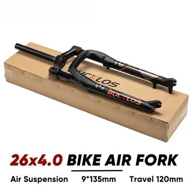 26x4.0in Snow Beach Bike Air Suspension Fork Travel 120mm Fat Bicycle Front Fork - Image 1 of 4