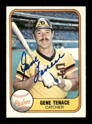 1981 Fleer 489 Gene Tenace signed auto autograph  ASC BXCP58 - Image 1 of 2
