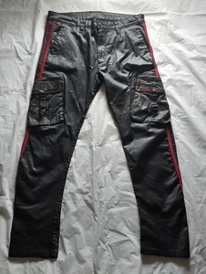 Robin's Jean Studded Black Biker Cargo Pants - Size 34 X 29 - FREE SHIPPING!!! - Picture 1 of 10