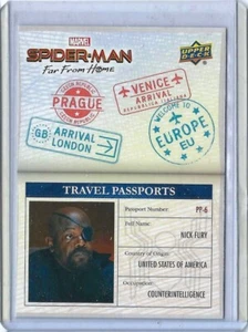 2019 Upper Deck Spider-Man Far From Home Travel Passports PP-6 Nick Fury Insert  - Picture 1 of 2