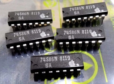 5 x 74S86N DIP14 quad 2 input Ex-OR gates 74S86 SA - Image 1 of 2