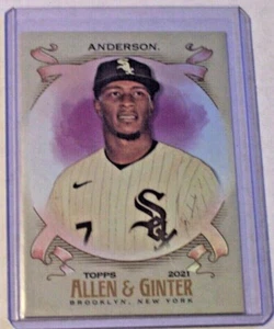 Tarjeta base plateada Topps Allen & Ginter 2021 Tim Anderson #184 White Sox - Imagen 1 de 1