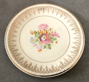 Lamode USA China TST Taylor Smith Taylor 1684 Gold Filigree - 6-1/4" BREAD PLATE - Picture 1 of 6