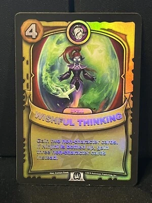 Tarjeta Skylanders Battlecast Gold Foil Wishful Thinking Ultimate ultra rara Foto 1 de 2