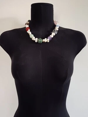 Elegante collana di perle e pietre dure  - Immagine 1 di 4