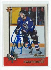 Joel Kwiatkowski Signed 1998/99 Bowman Card #45