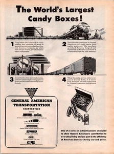 DE COLECCIÓN 1944 GENERAL AMERICAN TRANSPORT BOX VAGÓN TREN COCHE ANUNCIO IMPRESO - Imagen 1 de 1