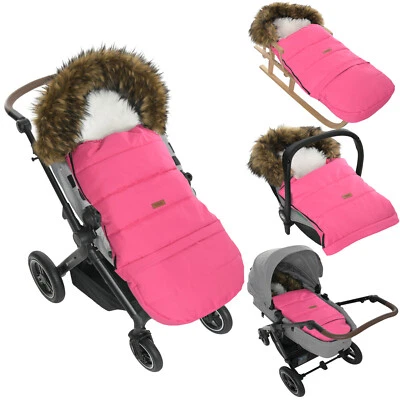 Winter Fußsack für Kinderwagen Babyschale Schlittensack-wasserdicht-115/85 cm - Bild 1 von 4