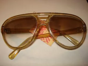Vintage Sonnenbrille braun Kunststoffgestell verspiegelt 80er Jahre nie getragen! - Bild 1 von 4
