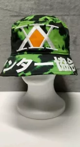 Sombrero de cubo Hunter X Hunter negro y verde teñido con corbata OSFM - Imagen 1 de 5