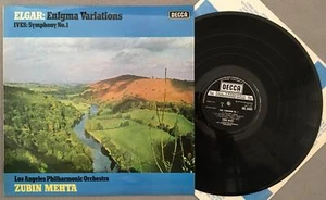 P747 Elgar Enigma Variations Ives Symphony Mehta DECCA SXL 6592 Stereo WB - Picture 1 of 3