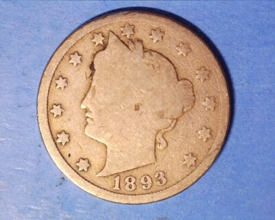 1893 LIBERTY V NICKEL  WORN ~ **320-4 - Image 1 of 2