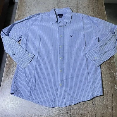 American Eagle Men’s LS Striped Button Up Casual Shirt Size L #30581 - Image 1 of 3