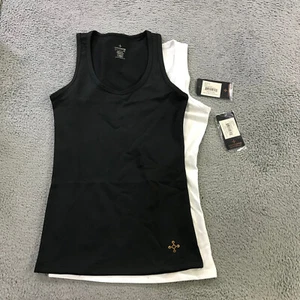 TOMMIE COPPER Tank Womens Small 2 PACK Core Tank Top White Black NWT - Picture 1 of 8