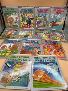Questron Electronic Workbook Lot Of 13 Vintage Children's Books For Learning - Picture 1 of 24