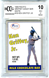 KEN GRIFFEY JR~RARE 1989 PACIFIC CANDY WHITE BCCG-10 MINT+ GRADED ROOKIE RC CARD