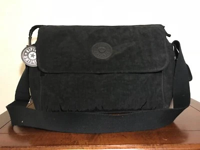 Kipling Super Nanny Verdadero Negro Pañal Nylon Mensajero Bolso de Hombro para Laptop Foto 1 de 4