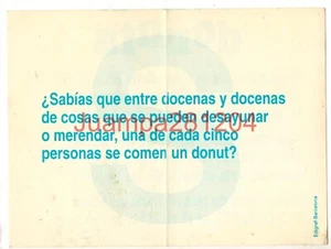 SABIAS QUE...? LETRA S CROMO BICI-DONUTS 1993 DONUTS - Imagen 1 de 2