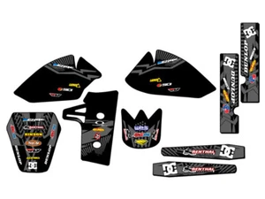 1985-2004 KX 60 MAYHEM Black Senge Graphics Kit Compatible with Kawasaki - Picture 1 of 10