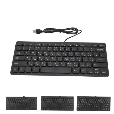 Keyboard 78 Key Mute Ultra Thin Wired Mini USB Interface Desktop Computer Sm GF0 - Image 1 of 4