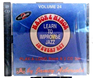 Jamey Aebersold Vol 24 LEARN HOW TO IMPROVISE JAZZ In Every Major & Minor Key CD - Picture 1 of 4