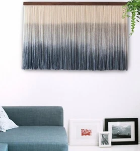 Arte Moderno Bohemio Macramé Colgante de Pared/Tinte de Sumersión Tapiz Arte de Pared - Imagen 1 de 5