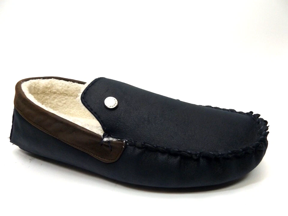 NEW! Steve Madden Men's CANYONE Slide Comfort Slipper, Navy Fabric, Size 8.0 M - Image 1 of 4