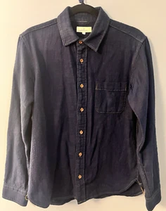 Camicia jeans blu giapponese ~ manica lunga ~ uomo ~ taglia media ~ petto 38 pollici ~ funziona piccolo - Foto 1 di 9