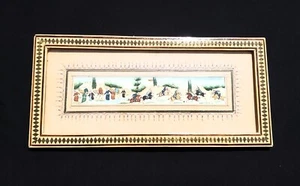 Vintage Miniature Persian Painting In Beautiful Inlay Frame 10".5 X 5" - Picture 1 of 9