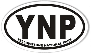 Yellowstone National Park oval car window bumper sticker decal 3" X 5" - Picture 1 of 2