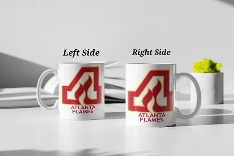 Defunct NHL Atlanta Flames Team Logo's Printed White Coffee Cup Mug 11oz New Cover