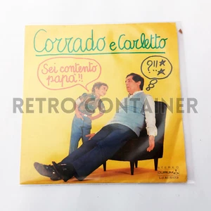 Dischi 45 Giri - Sigle Cartoni TV - CORRADO E CARLETTO - SEI CONTENTO PAPA'? - Picture 1 of 1