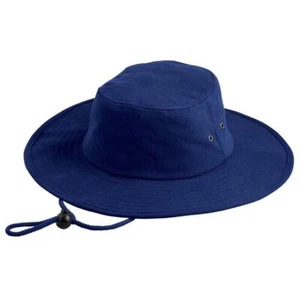 Sun Safe Legend Wide Brim Surf Hat Heavy Brushed Cotton UPF 50+ Navy - Picture 1 of 1