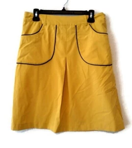 Misslook Women's Yellow A-Line Skirt Size Large - Picture 1 of 7