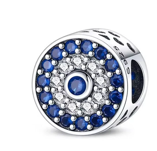 Anhänger Charm S925 für Armband Mutter Nazar Auge Boncuk blau-weiss - Bild 1 von 1