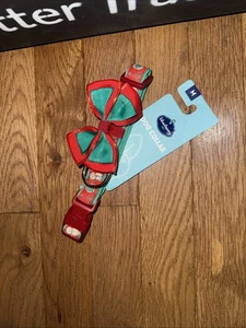 Collar de Navidad grande con pajarita desmontable azul rojo para perro mascota - Imagen 1 de 2