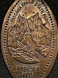 Niagara Falls State Park Bridal Veil Falls Zc Elongated Penny #072096 - Imagen 1 de 2
