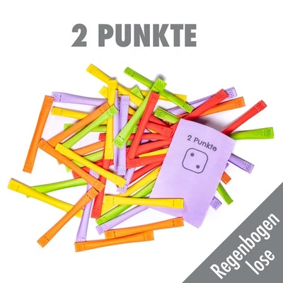 100 Punktelose Tombola Lose Röllchenlose Sicherheitslose - 2 Würfelpunkte - Bild 1 von 4