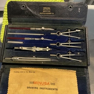 Vintage Keuffel & Esser #795-8 Minusa Drafting Set in case - Picture 1 of 10