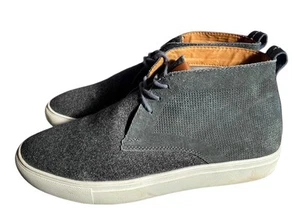 Next Herren Grau Einfarbig Wildleder Hoch Stiefeletten Turnschuhe Schnürung UK 9 Leger - Bild 1 von 10