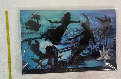 Disney Store Giappone Peter Pan LED Garland Flying to Neverland Light Trilli - Immagine 1 di 4