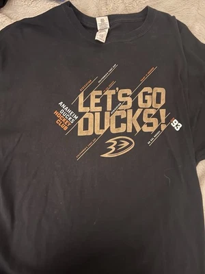 Camiseta Honda NHL Dedication Negra XL” Talla Anaheim Ducks Naranja Club de Hockey Foto 1 de 3