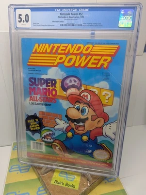 NINTENDO POWER #52 CGC-Grade 5.0 [Sep 1993] 1 of 15 in Census SUPER MARIO - Image 1 of 4