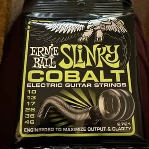 Ernie Ball Regular Slinky Cobalt Electric Guitar Strings - 10-46 Gauge Unopened - Picture 1 of 2