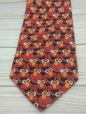 Corbata de Colección Sesame Street Elmo Para Hombre 4" Ancho 58" Largo Novedad  Foto 1 de 4