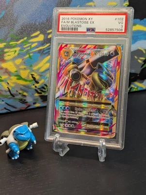 RARE PSA 3 LOW POP 💢 2016 POKEMON XY EVOLUTIONS #102 FULL ART/M BLASTOISE EX 🌊 - Image 1 of 3