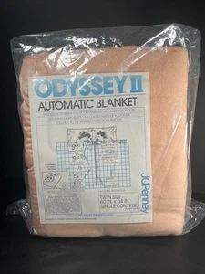 Vtg JC Penney Twin Size Peach Electric Blanket Made In USA Nylon Trim NEW - Picture 1 of 7