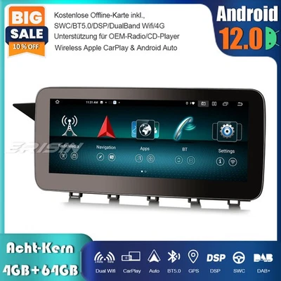 10.25" Android 13 Autoradio GPS DAB+CarPlay 64GB Mercedes GLK Klasse X204 NTG4.0 - Bild 1 von 4