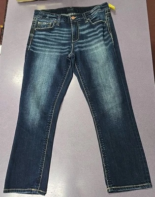 Pantalones de mezclilla elásticos Daytrip para mujer talla 27 Virgo Capri Foto 1 de 4