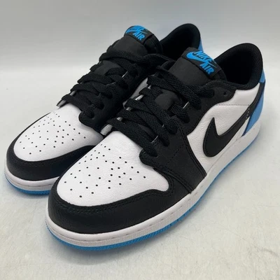 Air Jordan 1 Retro Bajo OG GS UNC Blanco Azul Tenis CZ0858-104 Talla 7Y Nuevas Foto 1 de 4